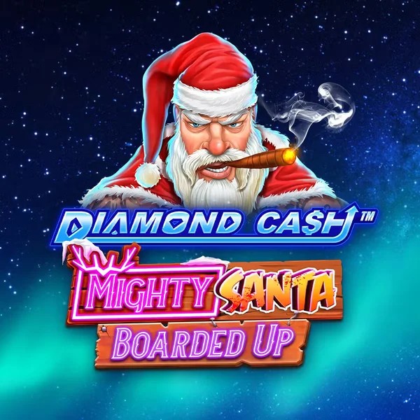 Diamond Cash Mighty Santa Boarded Up by Greentube, showcased at maxisspins.nl – game logo